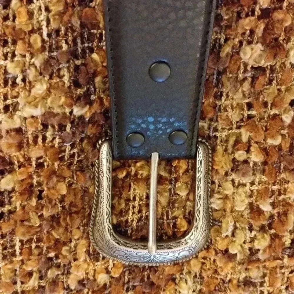 Sahara safari genuine leather mens belt - Picture 8 of 11